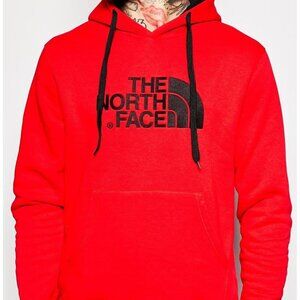 The North Face Men's Surgent Half Dome Hoodie Red/Grey Size Small .